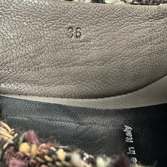 Ron White made Italy Black, Brown, Pink Women’s Tweed Loafers size 5.5 - Picture 11 of 12